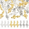 30Pcs 3 Colors Tibetan Style Treble Clef Pendants TIBEP-TA0001-42-1
