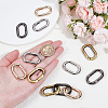 12Pcs 4 Colors Alloy Spring Gate Rings FIND-NB0006-21-3