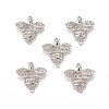 Brass Micro Pave Cubic Zirconia Connector Charms KK-E068-VB363-4
