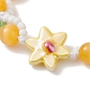 Handmade Porcelain and Cat Eye and Acrylic Beads Braided Bead Bracelets BJEW-TA00700-03-3