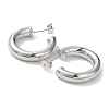 Rack Plating Brass Ring Stud Earrings EJEW-R155-01P-2