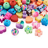 Craftdady 240Pcs 8 Styles Handmade Polymer Clay Beads CLAY-CD0001-07-12