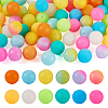  72Pcs 12 Colors Luminous Round Food Grade Silicone Focal Beads SIL-TA0001-37-1