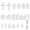 WADORN 20Pcs 10 Styles Stainless Steel Stamping Blank Tag Pendants STAS-WR0001-09-1