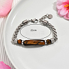 Natural Tiger Eye Round Beaded Bracelets LS-PO7911-5