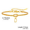 304 Stainless Steel Initial Charm Bracelets FS-WGD8E41-14-1