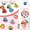 16Pcs 8 Colors Handmade Porcelain Beads PORC-CJ0001-10-3