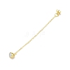 Brass Magnetic Clasp with Cable Safety Chain KK-F839-035G-2