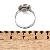 304 Stainless Steel Cuff Ring Components STAS-D372-06P-03-3