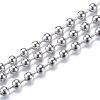 Tarnish Resistant 304 Stainless Steel Ball Chains CHS-R010-34-1