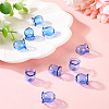 10Pcs Glass Bead Caps for Wind Chimes Making GLAA-BY0001-05H-5