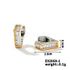 Geometric Copper Inlaid Zircon Hoop Earrings KD4595-3-1