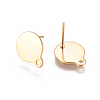 304 Stainless Steel Ear Stud Components STAS-F227-19B-G-2