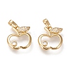 Brass Micro Pave Cubic Zirconia Pendants KK-K246-19G-1