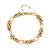 Unisex 304 Stainless Steel Byzantine Chains Bracelets BJEW-G790-07G-4