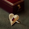 925 Sterling Silver Pave Cubic Zirconia Finger Rings FS-WG8AF73-05-2