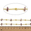 Handmade Faceted Natural Amethyst Beaded Chains CHC-L050-02G-09-2