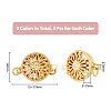 9Pcs 9 Styles Brass Box Clasps KK-DC0002-94-2