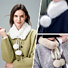 2Pcs 2 Colors Imitation Rex Rabbit Fur Plush Scarf AJEW-PH0008-63-5