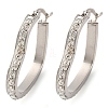 304 Stainless Steel Heart Hoop Earrings EJEW-S242-01P-B-2