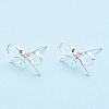 Brass Stud Earring Findings X-KK-S350-013S-2