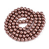 Baking Painted Pearlized Glass Pearl Round Bead Strands HY-Q003-10mm-92-2