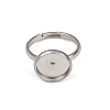 304 Stainless Steel Cuff Ring Components STAS-D372-05P-01C-2