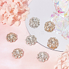 8Pcs 2 Colors Brass Shank Buttons RB-GF0001-02-4