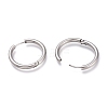 Tarnish Resistant 201 Stainless Steel Huggie Hoop Earrings EJEW-O095-05-07-3