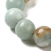 12.5mm Round Natural Flower Amazonite Braided Bead Bracelets for Women Men BJEW-C060-01V-2