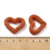 Heart Shape Polymer Clay Rhinestone Beads CLAY-NH0001-09A-11-4