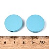 Painted Natural Poplar Wood Beads X-WOOD-S045-063B-07-3