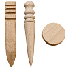 3Pcs Wood Leather Edge Burnisher Sets TOOL-WH20127-01-1