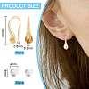 BENECREAT 30Pcs Brass Earring Hooks KK-BC0012-09-2