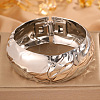 Textured 304 Stainless Steel Hinged Bangles for Women WG45BC2-06-1