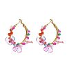 201 Stainless Steel Acrylic Hoop Earrings FS-WG443EA-16-1