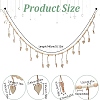 Heart Wooden Beads Hanging Clips HJEW-GO00067-2
