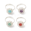 4Pcs 4 Styles Gemstone Finger Rings RJEW-TA00235-02-2