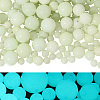 100Pcs 4 Styles Luminous Round Glass Beads GGLA-SC0001-20B-1