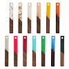  26Pcs 13 Styles Transparent & Opaque Resin & Walnut Wood Pendants RESI-TA0002-57-1