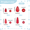 186Pcs 4 Styles ABS Plastic Beads KY-WR0001-08-2