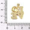 Football Theme Brass Enamel Pendants KK-A303-01A-G02-3