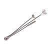 Brass with ABS Plastic Imitation Pearl Charm Ear Nuts LS-KK-G510-11P-2