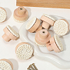 Rattan Woven & Wood Round Drawer Knobs DIY-WH20410-01B-7