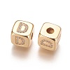 Brass Micro Pave Cubic Zirconia Beads LS-KK-K238-16G-D-2