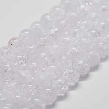 Natural Quartz Crystal Beads Strands G-G735-20-8mm