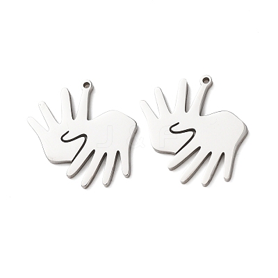 304 Stainless Steel Pendants STAS-C176-06P-1