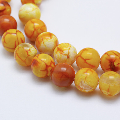 Natural Crackle Agate Beads Strands X-G-K203-88-8mm-1