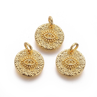 Brass Rough Surface Charms X-KK-I656-04G-1