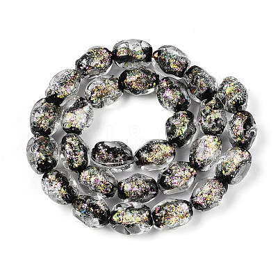 Handmade Foil Lampwork Beads Strands FOIL-T008-07B-1